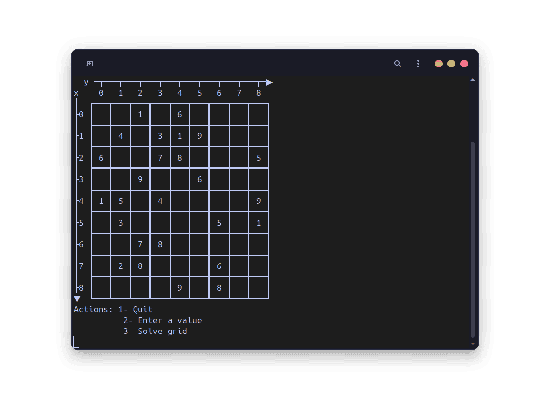 Sudoku Terminal Game in C